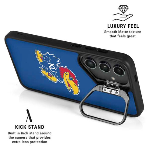 University of Kansas Jayhawks Mascot Outline Galaxy S24 Plus Kickstand Case